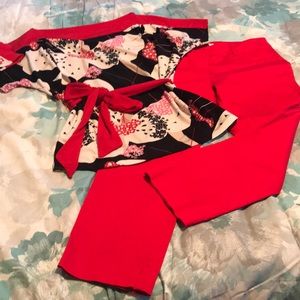 New York & Co red ankle pants